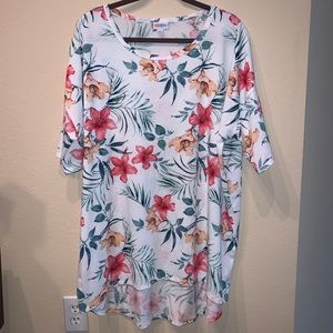 LULA ROE floral tee shirt